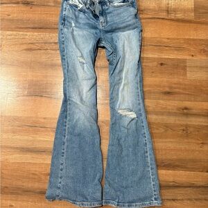 Idyllwind Light Blue Distressed Flare Jeans